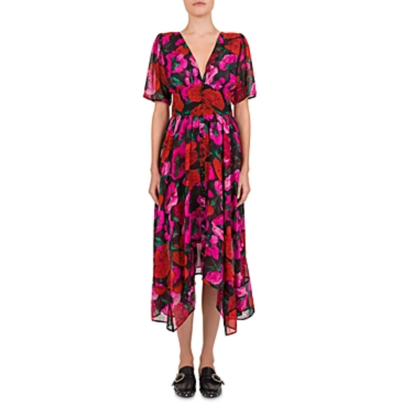 The Kooples Women Dolce Vita Silk Floral Print Dress Multi...